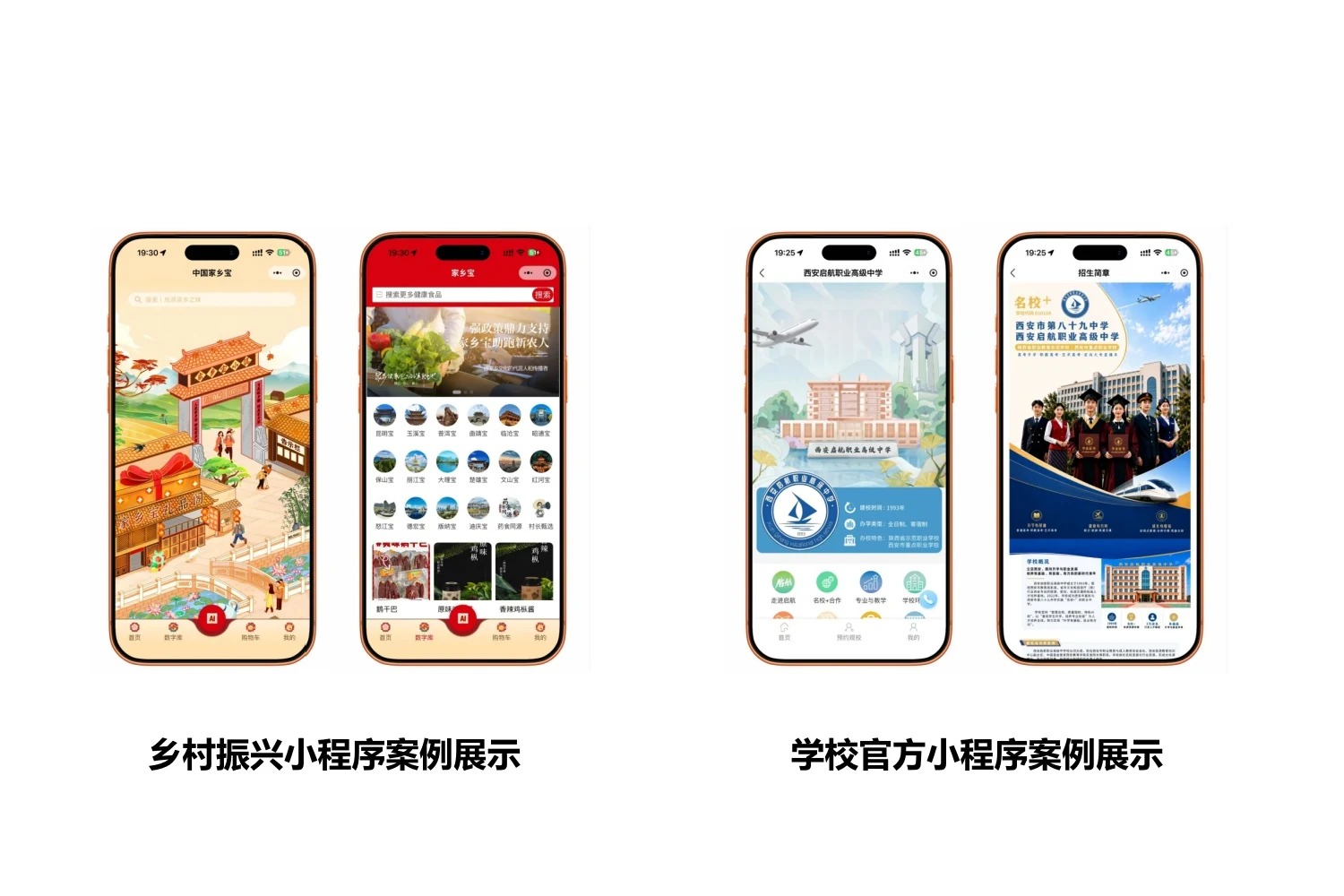 乡村振兴与学校官方平台项目界面